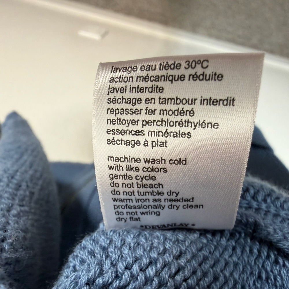 Lacoste Toggle Full Zip Knit Cardigan Sweater Womens Size 34 / US 2 Blue Preppy - Picture 8 of 10